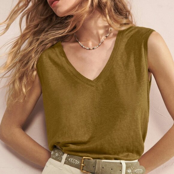 Olive Linen Jersey - Picture 7 of 7